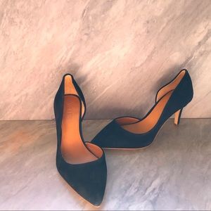 J. Crew Heels. Black Suede